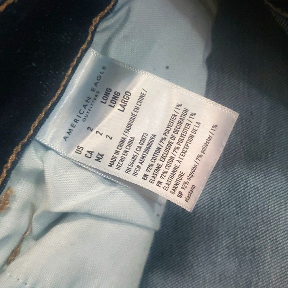American Eagle high rise skinny Jeans size 2L - Picture 10 of 12